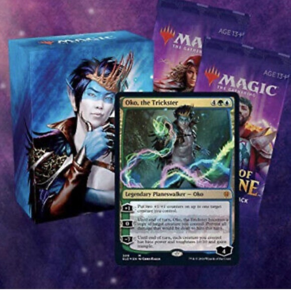 New Magic The Gathering Throne of Eldraine Oko, The Trickster Planeswalker Deck - Picture 2 of 7